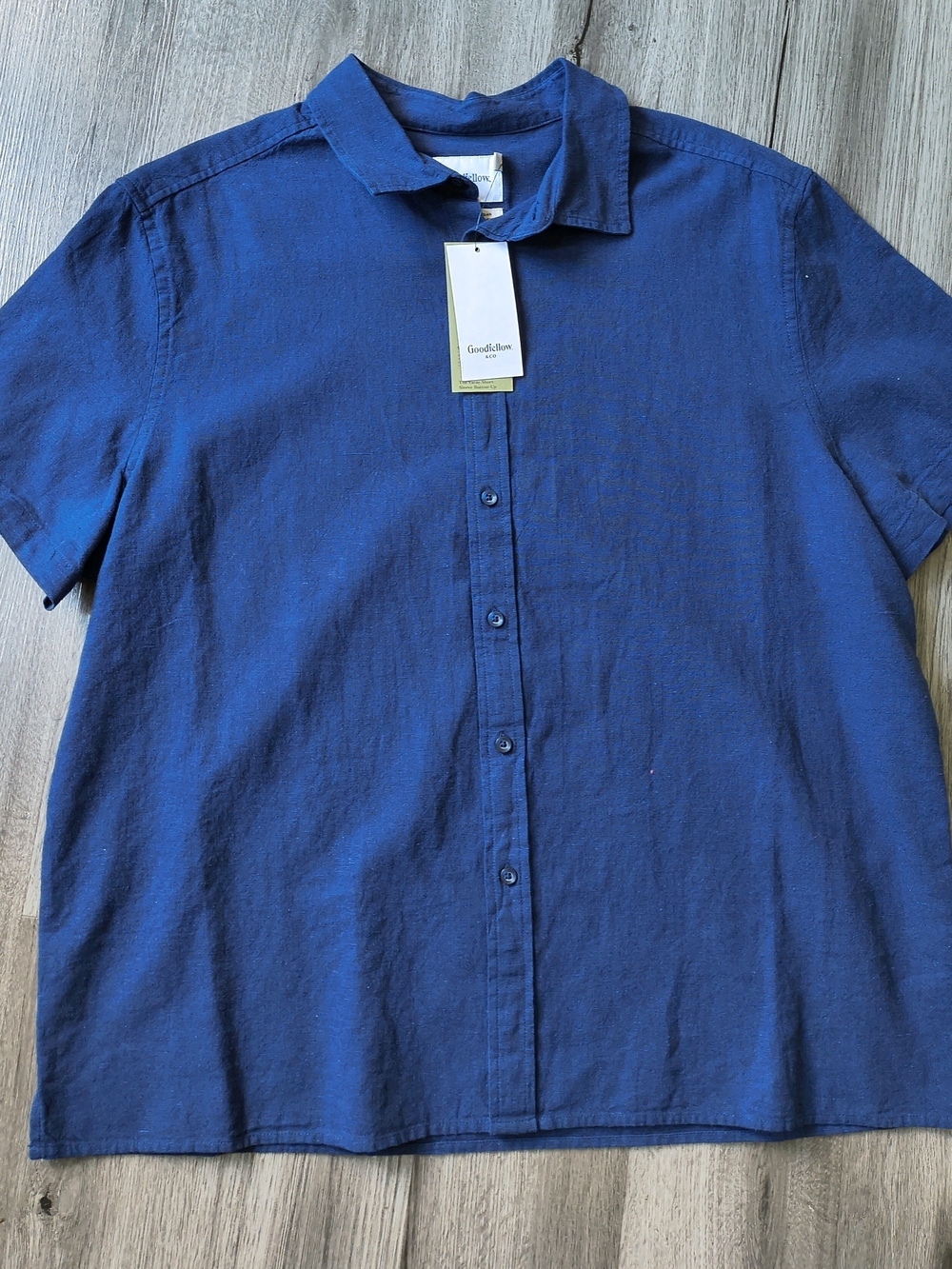Goodfellow & Co Men’s Short-Sleeve Button-Up Shirt - Navy Blue